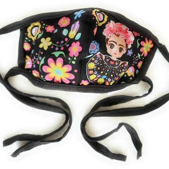 Set of 6 Frida Kahlo Print Face Mask Floral - Picture 3 of 9